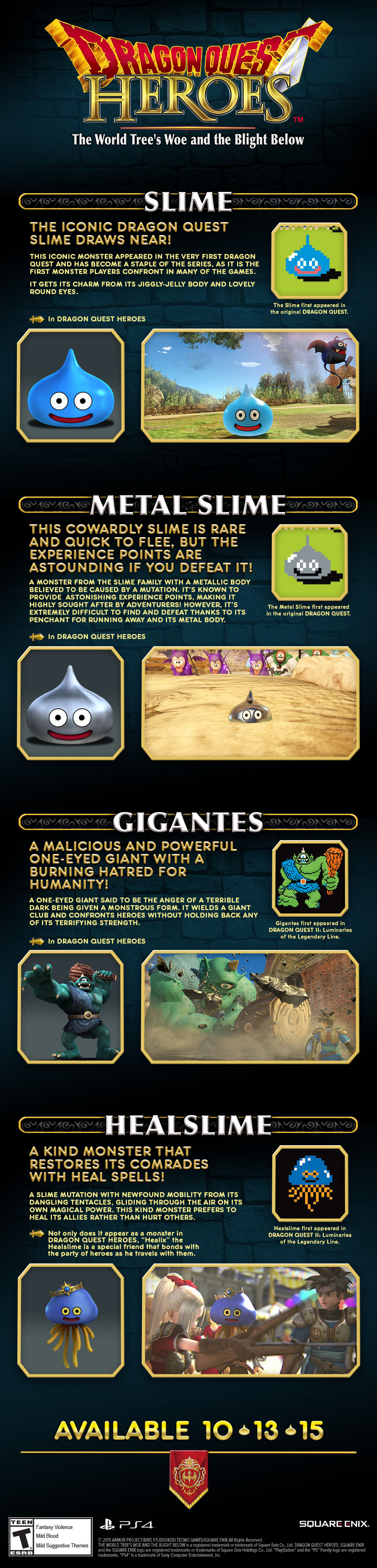 Dragon Quest Heroes Slime infografica