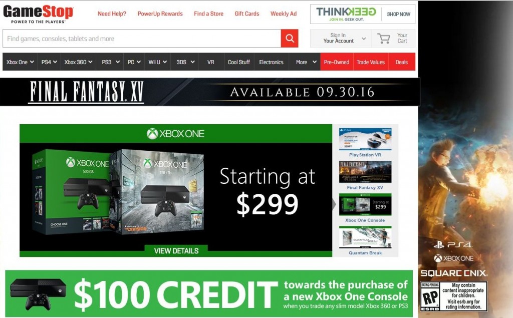 chrome 3/31/2016 , 10:36:04 PM New & Pre-Owned Video Games, VR Gear & Collectibles | GameStop - Google Chrome