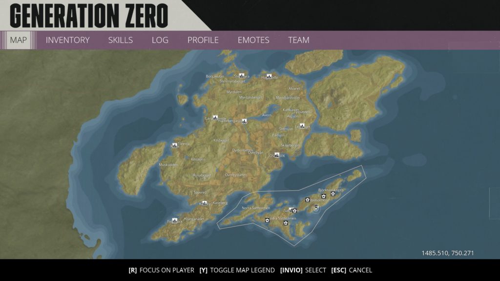 Generation Zero Map