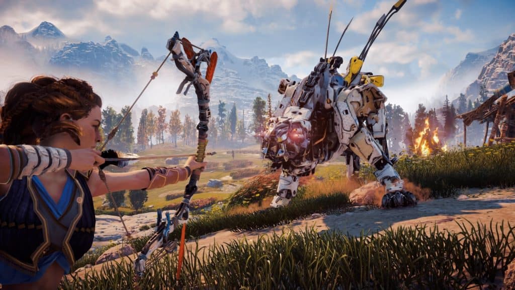 Aloy che combatte
