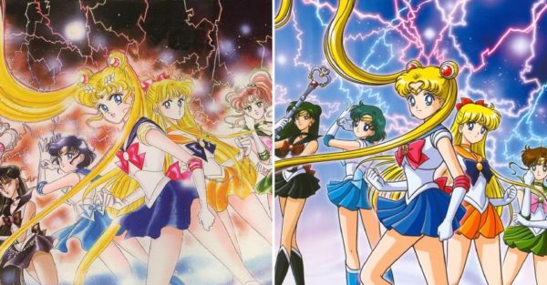 Le Sailor di Sailor Moon nella versione cartacea e animata