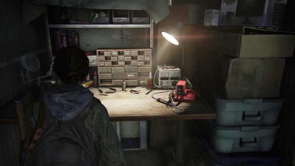 Un banco da lavoro in The Last of Us II