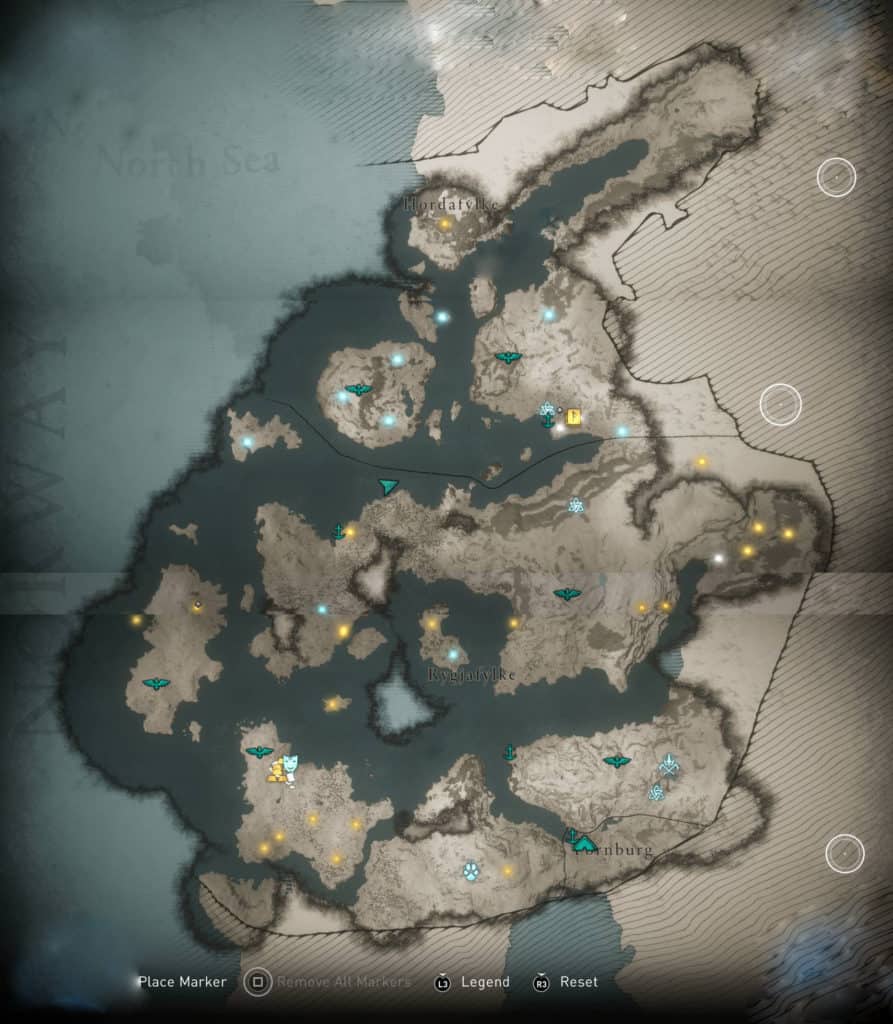 Assassin's creed Valhalla - La mappa completa della Norvegia