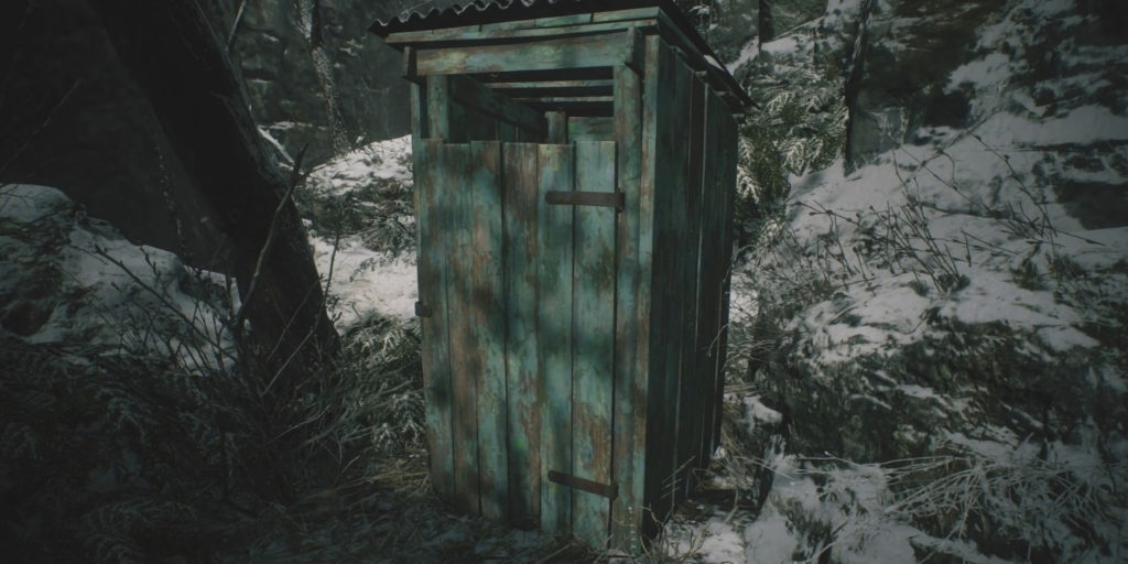 Una delle latrine trovabili su Resident Evil Village