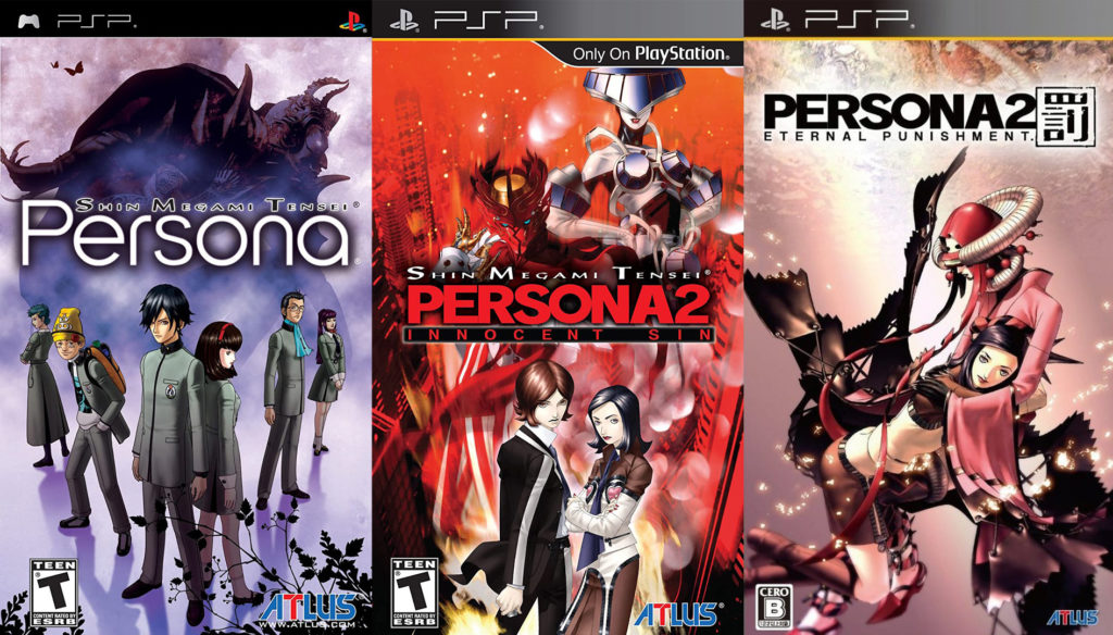 Shin Megami Tensei: Persona, Persona 2: Innocent Sin e Persona 2: Eternal Punishment per PSP