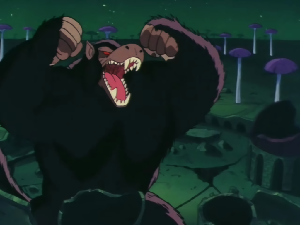 Goku trasformato in grande scimmia