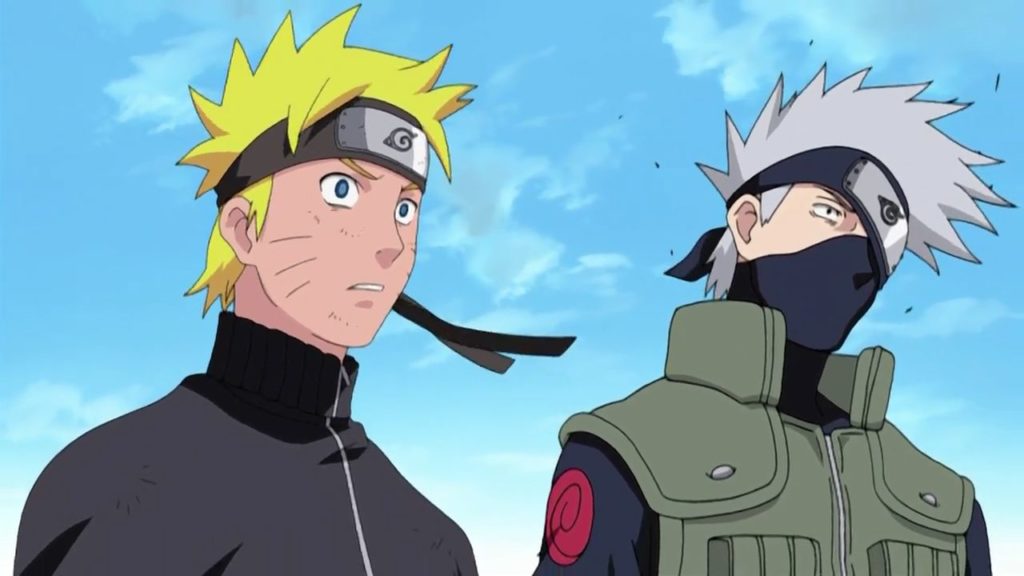 Naruto e Kakashi sbigottiti