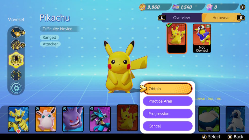 Nel menu Pokémon sarà possibile comprare alcuni Pokémon