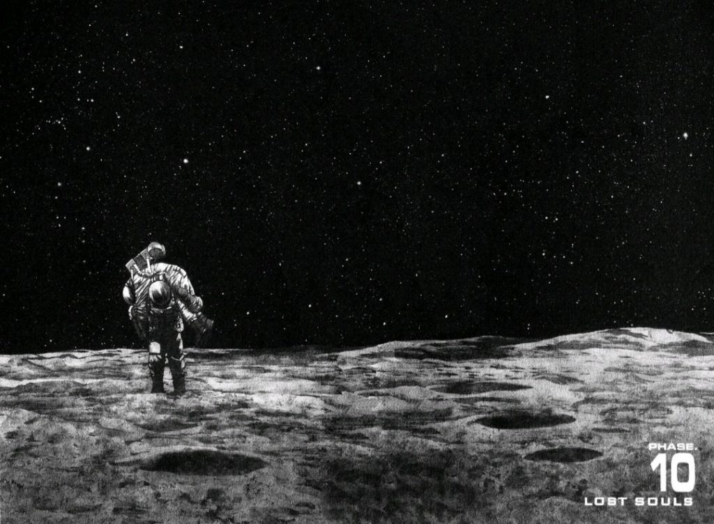 due astronauti sulla superficie lunare