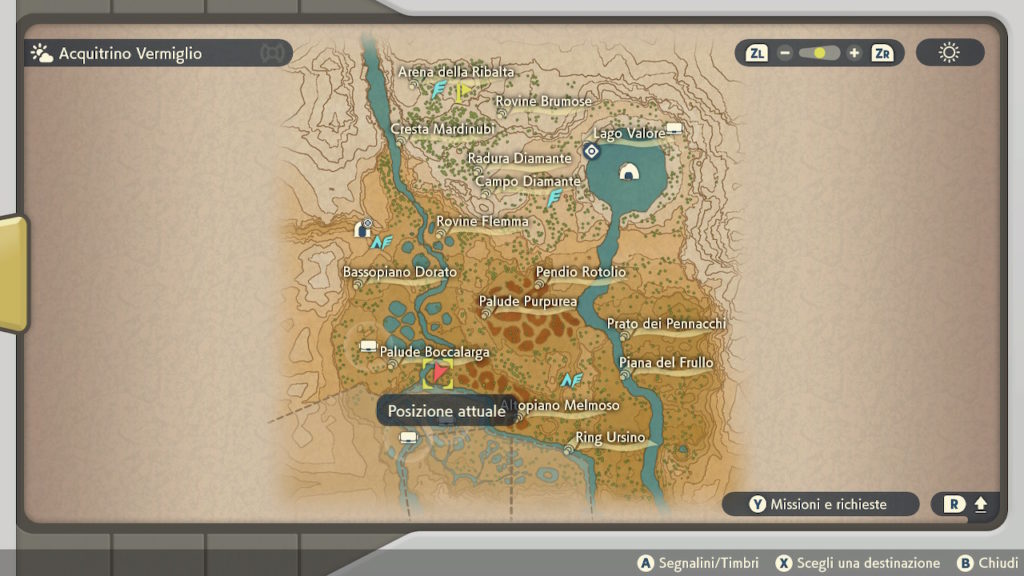 Una schermata che mostra una delle zone dove è possibile trovare Cherrim