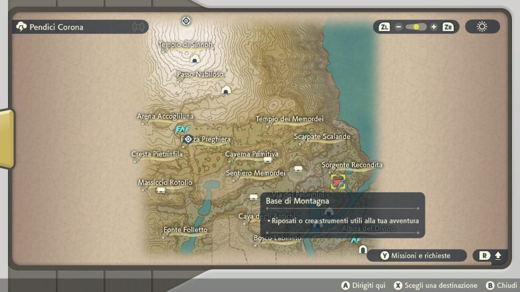 Una schermata che mostra una delle zone dove è possibile trovare Cherrim