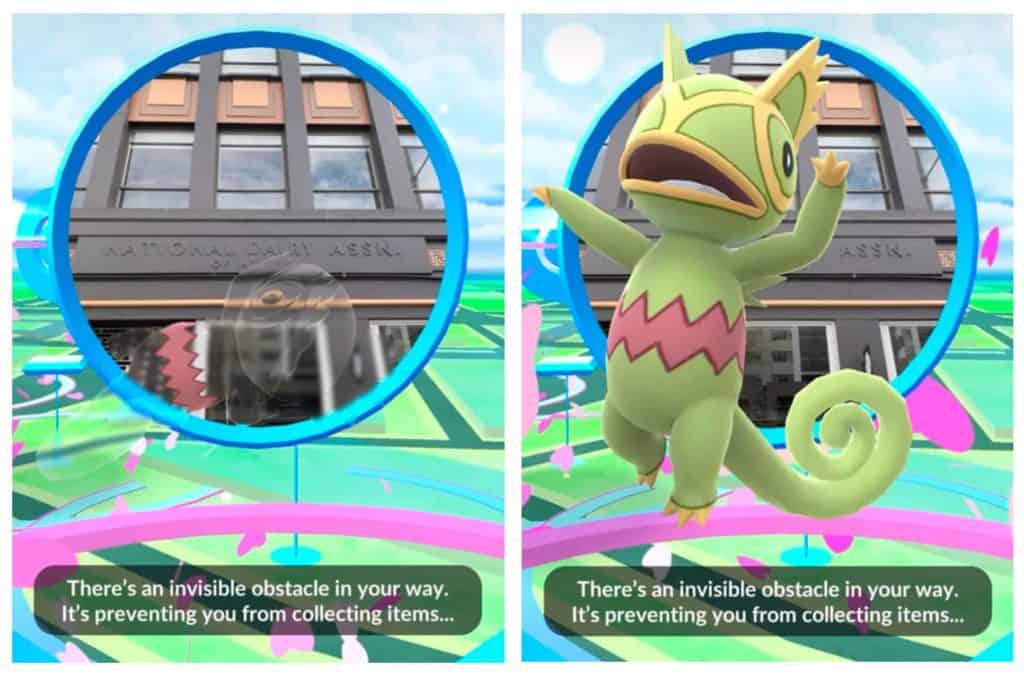 Kecleon su un Pokéstop in Pokémon GO